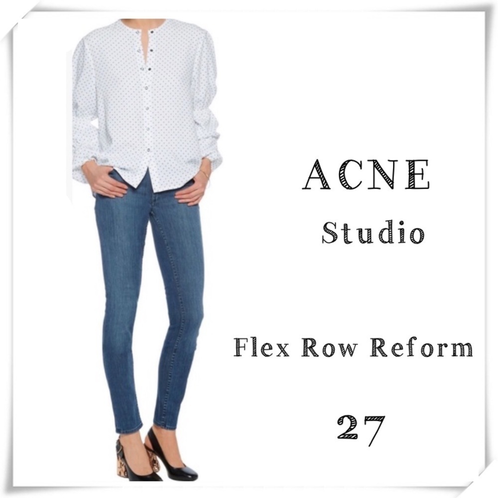 ACNE Studios flex raw reform Skinny Jeans in Medium Washed Size 27